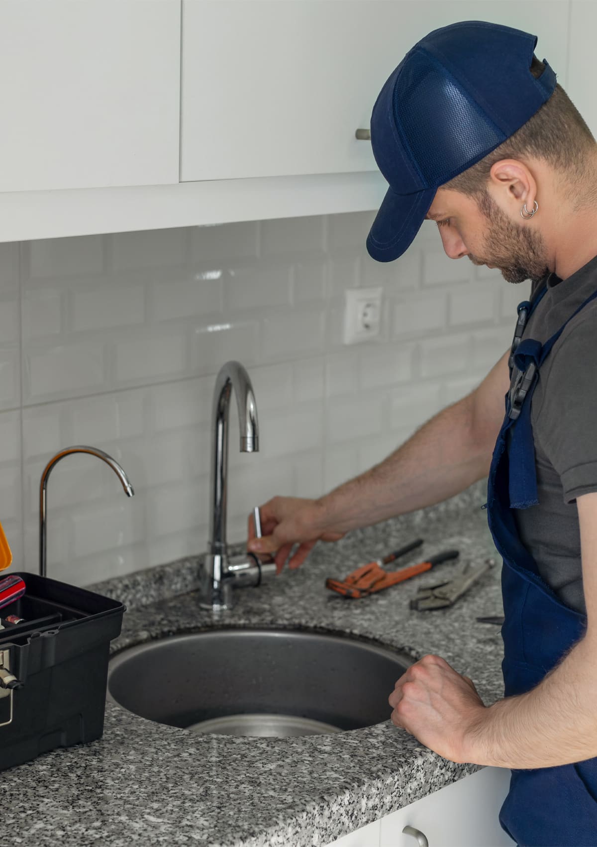 a man cooking in a kitchen